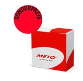 Meto Originele actieetiketten - speciale prijs - in dispenserdoos (50 mm, rond, fluorrood, permanent, 750 etiketten, zelfklevende etiketten), klein