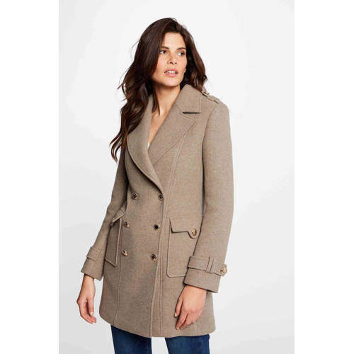 Morgan Morgan coat met wol taupe