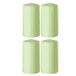 Enlightening Candles Bougie cylindrique - 4x - bougie conique - vert clair - D6 x H15 cm - 58 heures de combustion