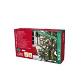 Konstsmide LED boomketting slim line, 10 kleine schachtkaarsen met schakelaar, 10 warm witte diodes, 4,5 V interne transformator, groene kabel - 1165-000
