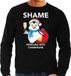 Bellatio Decorations Pinguin Kerst sweater / Kerst trui Shame penguins with champagne zwart voor heren - Kerstkleding / Christmas outfit XL