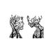 Stijlvol zwart decoratief metalen wandaccessoire, 27 x 43 cm & 28 x 38 cm, 100% metaal, 1,5 mm dik, perfect voor moderne woondecoratie en accentmuren