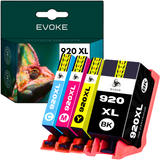 Evoke Compatible Ink for HP 920XL 4x CMYK 86ml 5400 Pages Officejet 6000 6500