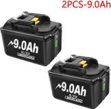 StarTech Makita 18V accu voor Makita, Li-Ion LXT, 9Ah, compatibel met BL1830B/BL1840B/BL1860/BL1890/BL1815 en LXT400, grijs
