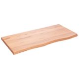VidaXL Tafelblad 100x50x(2-4)cm behandeld massief eikenhout lichtbruin