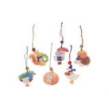 Dille &amp; Kamille Hangers bosdieren, katoenmaché, set van 6