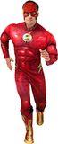 Rubie's DC Comics Flash the Movie Deluxe Kostuum Jumpsuit en Masker Volwassen Fancy Dress Heren, Rood, Large