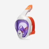 Easybreath Masque de plongée XS pour enfants (6-10 ans) avec sac, verre teinté, violet
