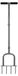 Aérateur de gazon - Manuel - Acier inoxydable - 4 pointes - Hauteur réglable