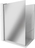 Mexen Kioto L paroi de douche Walk-in 90 x 200 cm, miroir, noir