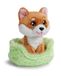 NICI Knuffeldier hond Shiba Inu in mandje, 12 cm, bruin