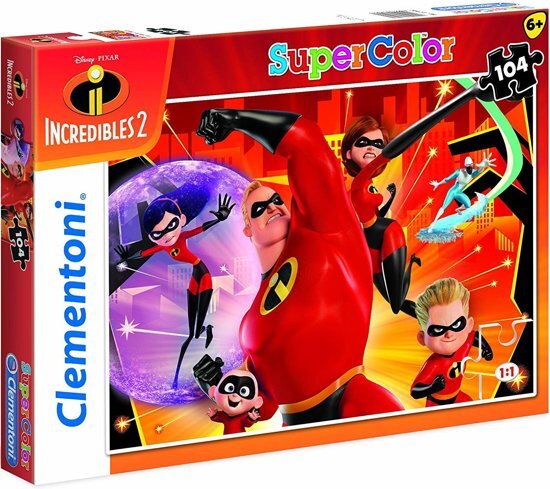 Clementoni Supercolor Puzzel Incredibles 2 104 Stukjes (27106