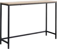 en.casa Consoletafel Kronoby 80x100x30 cm zwart mat en eikenkleurig