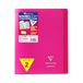 Clairefontaine 951408AMZC Pak met 2 Geniete Schriften Koverbook Roze - 17x22 cm - 96 Pagina's Grote Ruitjes - Wit Papier 90 g - Polypro Omslag