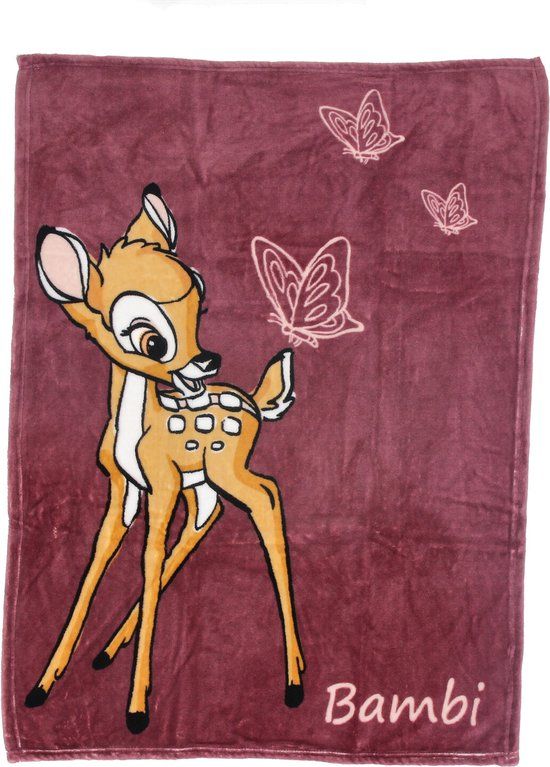 4KidsOnly Disney Baby Coral-Fleece Deken, Bambi, Multi Colour, 75x140 cm