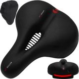 Trizand Fietszadel - comfortabel - met ventilatie - zwart - waterdicht - heren/dames
