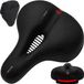 Trizand Fietszadel - comfortabel - met ventilatie - zwart - waterdicht - heren/dames