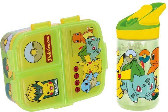4KidsOnly Danneels Trading Pokemon lunchset; drinkfles en lunchbox