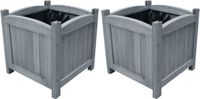 vidaXL Plantenbakken verhoogd 2 st 30x30x30 cm massief vurenhout