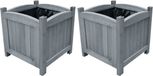 vidaXL Plantenbakken verhoogd 2 st 30x30x30 cm massief vurenhout