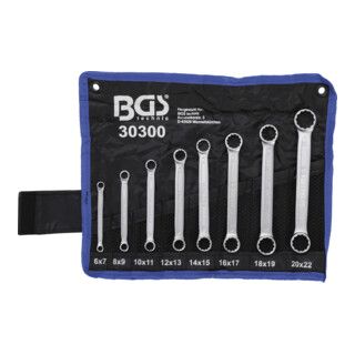 BGS Dubbele Ringsleutelset Extra Plat 6-22mm - 8 Delig