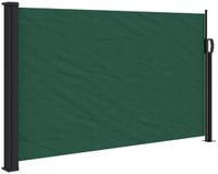 vidaXL Pare-vent rétractable 120x600 cm vert foncé