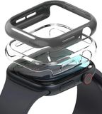 Ringke Slim Hoesje (2-Pack) Geschikt voor Apple Watch 10 46MM - Bumper Case - Lichtgewicht - Transparant & Donker Grijs