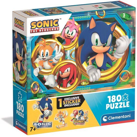 Clementoni Kinderpuzzel 180 Stukjes Sonic