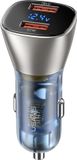 DrPhone QC12-B Autolader – 2 USB-A-poorten – Snelladen – 45 W Max. – 12/24 V – Blauw