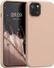 kwmobile hoesje geschikt voor Apple iPhone 13 - Hoesje met siliconen coating - Smartphone case in mat oudroze