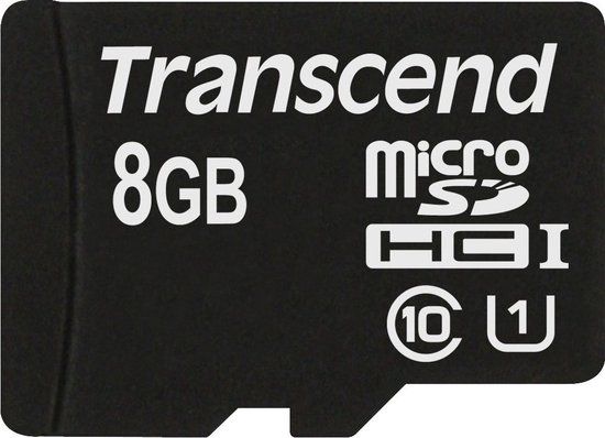 Transcend 8GB microSDHC UHS-I Memory Card + Adapter