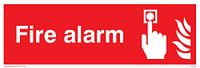 Viking Signs FV353-L15-V "Fire Alarm" Sign, Vinyl/Sticker, 150 mm H x 50 mm W