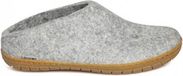 Glerups slipper met rubberen zool in grijs - unisex - maat 36