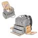 Todeco Sac de rangement pour vernis à ongles, trousse de maquillage avec 2 organisateurs de vernis à ongles amovibles, pour 80 flacons et une lampe à ongles, gris