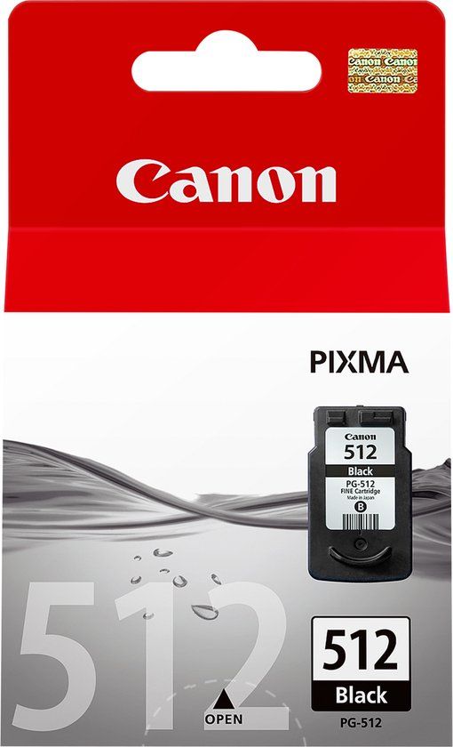 Canon PG-512 Black Ink Cartridge - Original - 401 Pages - Compatible with Canon PIXMA Printers