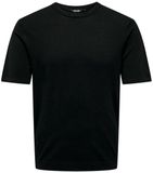 ONLY and SONS ONSWYLER LIFE REG 14 SS KNIT NOOS Heren T-shirt - zwart - L