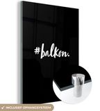 MuchoWow® Peinture sur verre 60x80 cm - Peinture acrylique sur verre - #balcon - Citations - Texte - Été - Photo sur verre - Peintures