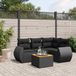 Maison Exclusive - Ensemble de meubles de jardin 5 pièces avec canapé et coussins, noir, en polyrotin