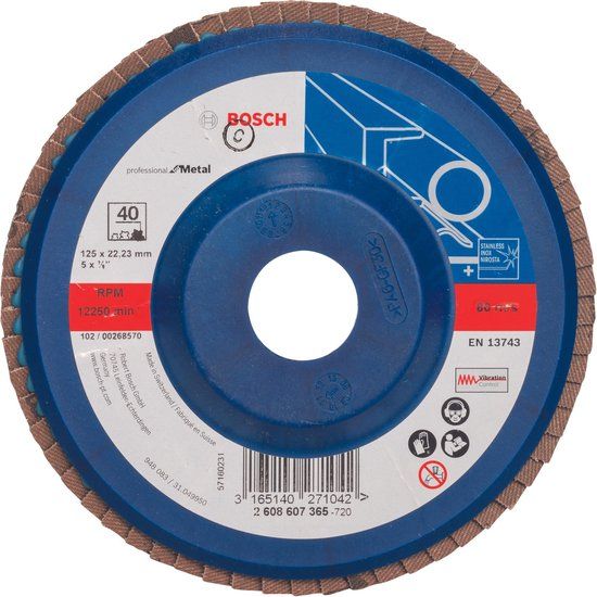 Bosch Lamellenschuurschijf 125 mm, 22,23 mm, 40