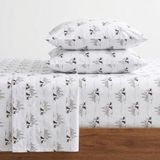 Eddie Bauer - Twin Lakens, katoenen flanellen beddengoedset, geborsteld voor extra zachtheid, gezellig interieur (Dog Friends White, twin)