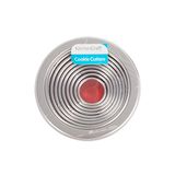 KC Blue Ronde Metalen Uitsteekvormen met Opbergblik (Set van 11) - Zilver