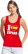 Bellatio Decorations Shoppartners Bv Rood I love Spanje supporter singlet shirt/ tanktop dames - Spaans shirt dames XL