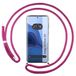 Tumundosmartphone Transparante beschermhoes voor Motorola Edge 40 Neo 5G, met koord, fuchsia