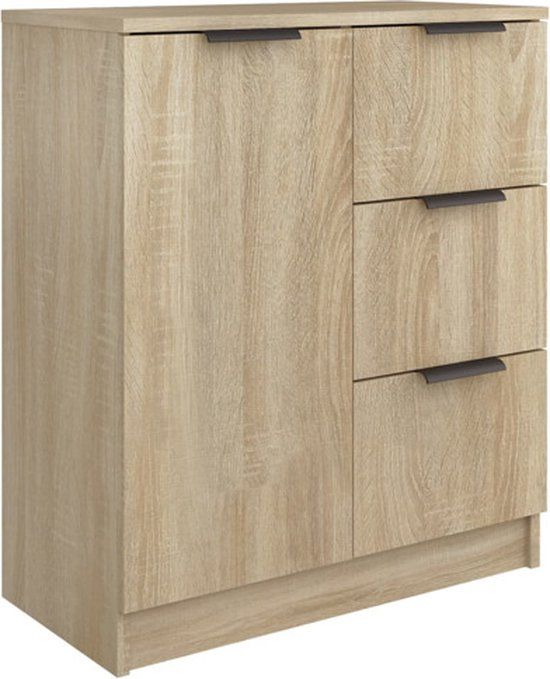 vidaXL Dressoir 60x30x70 cm bewerkt hout sonoma eikenkleurig