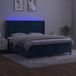 Maison Exclusive - Boxspringbed met matras en LED-verlichting, donkerblauw, 160x200 cm, fluweel