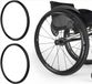 OEM Wan GmbH 1 Paar Antislip Siliconen Rolstoel Duwrand Hoezen voor 20, 22, 24 Inch Wielen Zwart