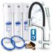 Ari robinet de cuisine 3 voies, flexible, chrome, robinet d'évier extractible. Incluant le système de filtration d'eau Aquaphor Kristall H
