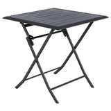 Hespéride - Tuintafel, inklapbaar, vierkant, Azua, grafietgrijs, 2-zits - aluminium, epoxybehandeld, roestvrij