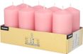 Conpax candles Stompkaarsen/zuilkaarsen set van 8x - lichtroze - D5 x H10 cm - 16 branduren
