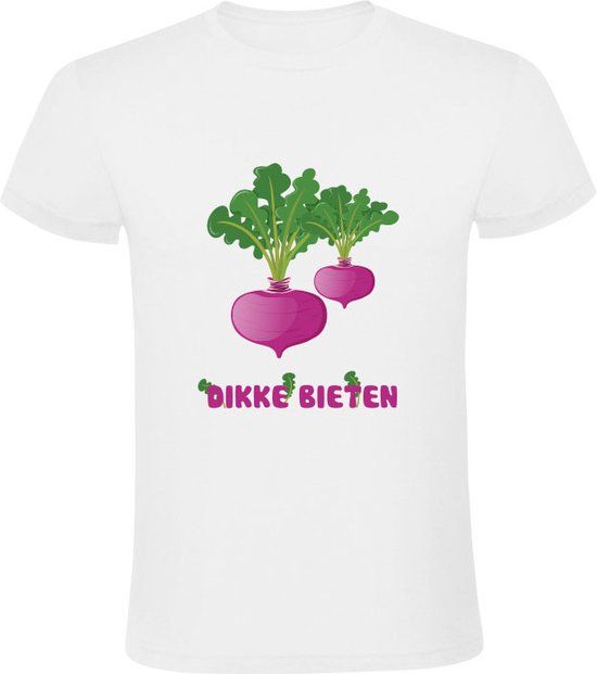 Dikke bieten Heren T-shirt - Wit - L